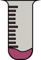 Gray and purple test tube. vector