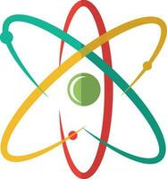 Illustration of colorful atom icon. vector