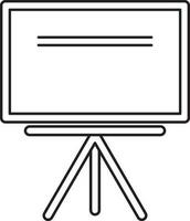 Chalkboard with standing frame in stroke style. vector