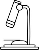 Microscope thin line illustration. vector