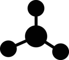 Molecule structure or formula in black color. vector