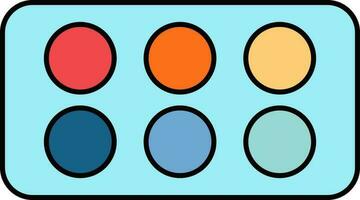 icono de vistoso color paleta. vector