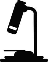 Microscope icon isolated in black color. vector