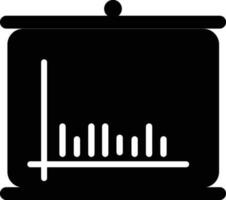 Bar chart illustration on flip board in white color. vector