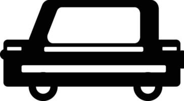 Pictogram of car in black and white color. vector