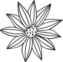 Hand drawn flower design. vector