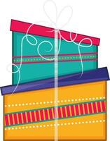 Flat illustration of colorful gift box. vector