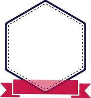 Flat style sticker, tag or label with ribbon. vector