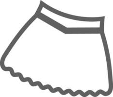 Vector skirt sign or symbol.