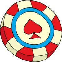 Illustration of casino chip. vector