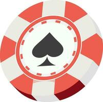 Illustration of casino chip. vector