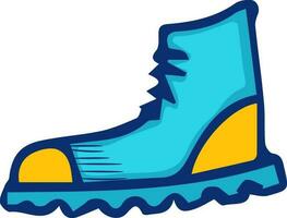 Stylish shoe in sky blue color. vector