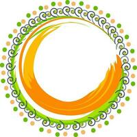 Circular frame with abstract design. vector