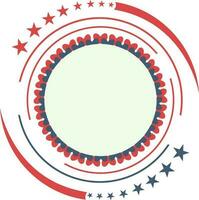 Badge design for 4th of July celebration. vector