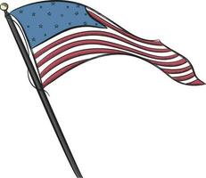 Waving American Flag design. vector