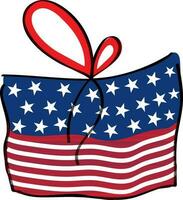 American Flag colors gift box design. vector