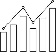 Statistics sign or symbol in flat style. vector