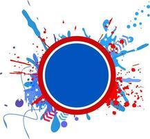 American Flag colors abstract splash. vector