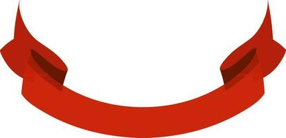 Creative red ribbon vector banner design.