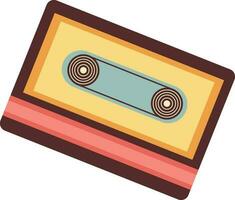 Isolated illustration of cassette. vector