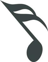 Isolated icon of musical note. vector