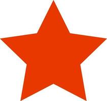 Red color vector icon of star.