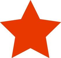 Red color vector icon of star.