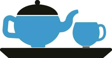 Illustration of Teapot with Cup. vector