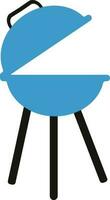 Flat illustration of Barbecue Grill. vector
