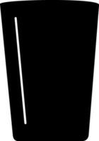 Black Sign or Symbol of a Glass. vector