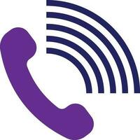 Purple phone on white background. vector