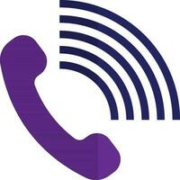 Purple phone on white background. vector