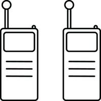 Illustration of walkie talkie icon in flat style. vector