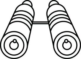 Illustration of binocular icon in flat style. vector