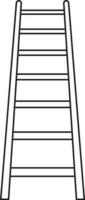 Ladder or stair in black line art. vector