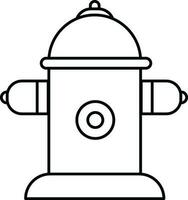 Illustration of hydrant icon for fire concept. vector