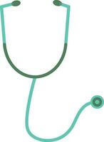 Illustration of green stethoscope icon. vector