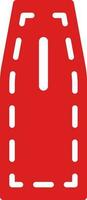 Red color of torpedo rescue icon in flat style. vector