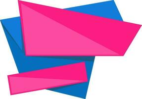 Isolated illustration of blue and pink color ribbon. vector