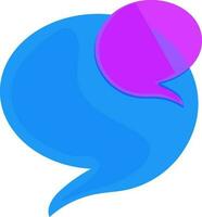 Illustration of speech bubble in blue and purple color. vector