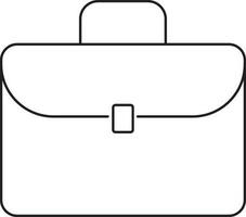 Flat illustration of a Briefcase. Vector Portfolio sign or symbol.