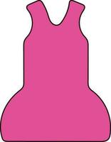 Illustration of a pink dress. vector