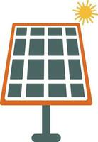gris solar energía panel. vector