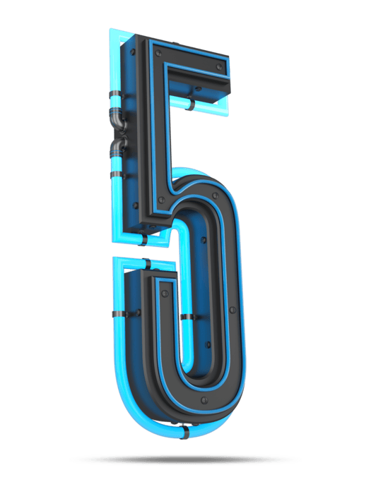 Neon Number PNGs for Free Download