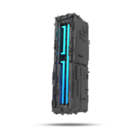 3d Raumschiff Alphabet mit Neon- Licht Wirkung, 3d Rendern png