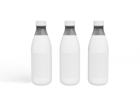 Milk bottle packaging mockup png