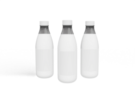 Milk bottle packaging mockup png