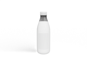 Milk bottle packaging mockup png