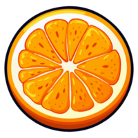 slice orange cartoon png