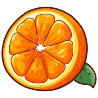 slice orange cartoon png